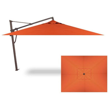 10x13 Foot Aluminum Manual Rectangle Cantilever Umbrella by Treasure Garden - AKZPRT