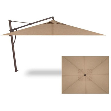 10x13 Foot Aluminum Manual Rectangle Cantilever Umbrella by Treasure Garden - AKZPRT