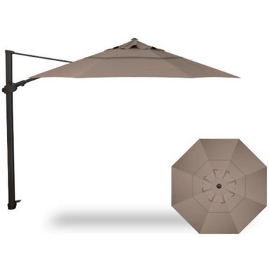 11.5 Foot Aluminum Manual Octagon Cantilever Umbrella by Treasure Garden - AG25TR