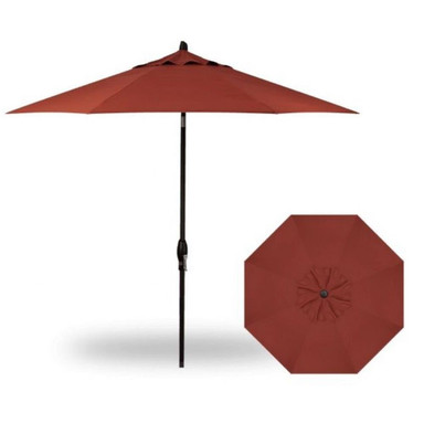 9 Foot Single Vent Crank Lift Round Market Umbrella by Treasure Garden - UM810-SWV