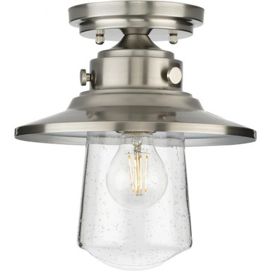 Tremont 1 Light 9 Inch Wide Steel Outdoor Flush Mount by Progress - P550094