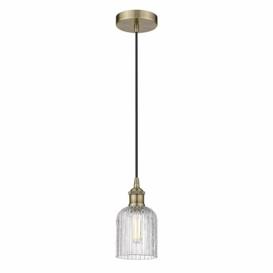 Bridal Veil 1 Light Brass Mini Pendant by Innovations - 616-1P-G559-5