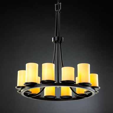 Candlearia Dakota 12 Light Chandelier by Justice Design CNDL-8763-10-AMBR