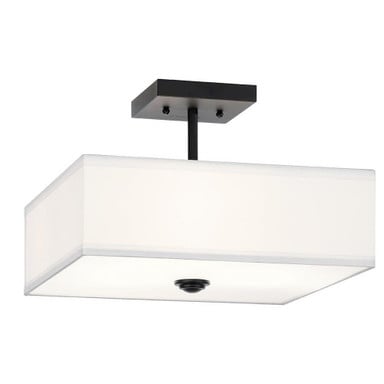 Shailene 3 Light 14 Inch Wide Square Semi Flush Mount by Kichler - 43691