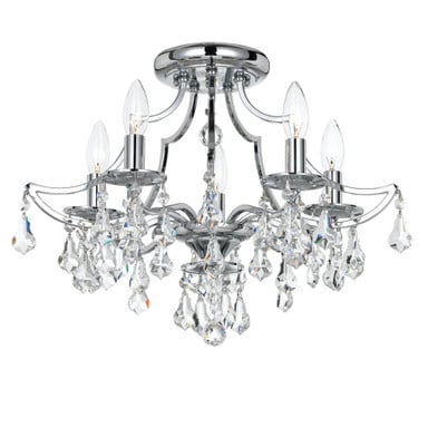Cedar 5 Light 18.5 Inch Wide Semi Flush Mount by Crystorama - 5930