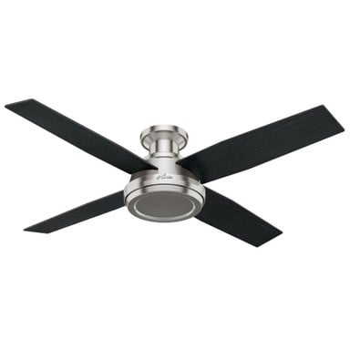 Dempsey 52 Inch Low Profile Ceiling Fan with Handheld Remote by Hunter Fans - 1000175