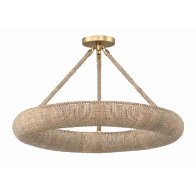 Oakley 21W 6 LED 24 Inch Wide Semi Flush Mount by Crystorama - OAK-7536_CEILING