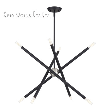 Soho 8 Light Medium Chandelier by Livex - 47005