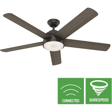 Romulus 60 Inch  WiFi Ceiling Fan with LED Light Kit by Hunter Fans - 1000763