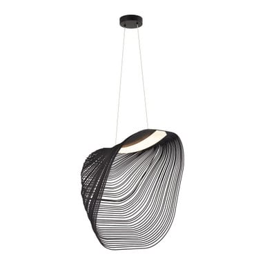 Eco Madera 17W 1 LED Square Pendant 24 Inch Tall by Justice Design - ECO-8408
