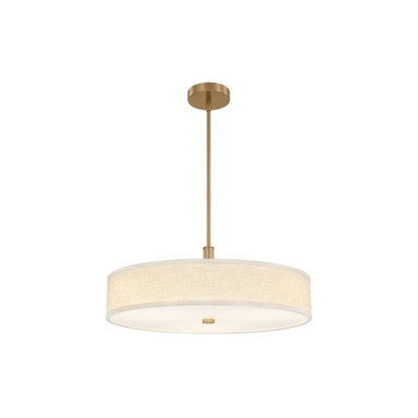 Textile Genova 28W 1 LED Drum Pendant 9 X 24 Inch Wide by Justice Design - FAB-9312