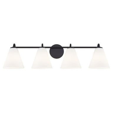 Fusion Pavia 4 Light Bath Vanity 33.75 Inch Wide by Justice Design - FSN-8364