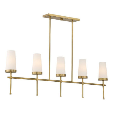 Haynes 5 Light Modern Linear Chandelier by Savoy House - 1-2803-5