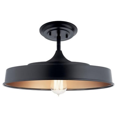 Elias 1 Light 16 Inch Wide Semi Flush Mount by Kichler - 52098