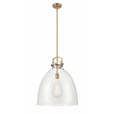 Newton Bell 1 Light Large Stem Pendant 18 Inch Wide by Innovations - 410-1SL-G412-18
