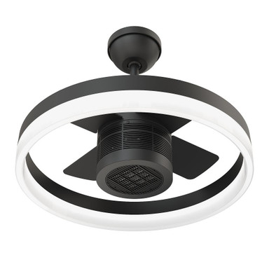 SkyFan and Turbo Heater 24in LED Fandelier Matte Black Plug and