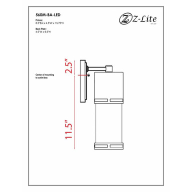 560M-BK-LED | dimension