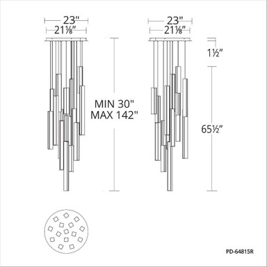 PD-64815R-BK/AB-BK | dimension