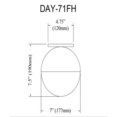 DAY-71FH-MB | dimension