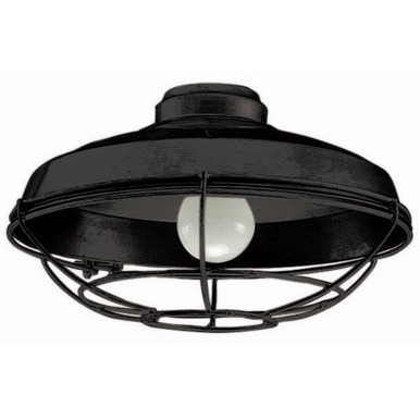 One Light Outdoor Wire Cage Ceiling Fan Kit by Craftmade LK984FB