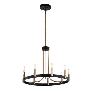 Clayton 9 Light Medium Chandelier by Justice Design - NSH-8043-MBBR