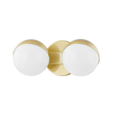 Lodi 2 Light Bath Vanity 4.75 x 11.25 Inch  by Hudson Valley - 1662-AGB