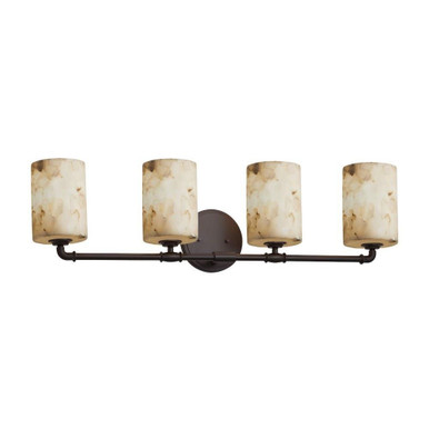 Alabaster Rocks Bronx Four Light Vanity Light by Justice Design - ALR-8464-10