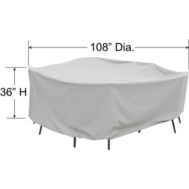 60 Inch Round-Square Table and Chairs Protective Cover by Treasure Garden - PFC590