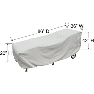 Large Chaise Protective Cover by Treasure Garden - PFC119L