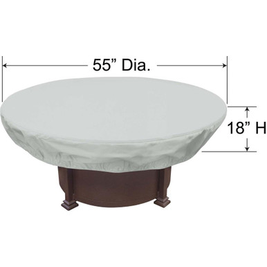 Fits 48-54 Inch Round Fire Pit-Table-Ottoman Cover by Treasure Garden - PFC810