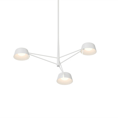 Ray 26W 3 LED Chandelier 12 Inch Tall and 35.75 Inch Wide by Sonneman - 2033