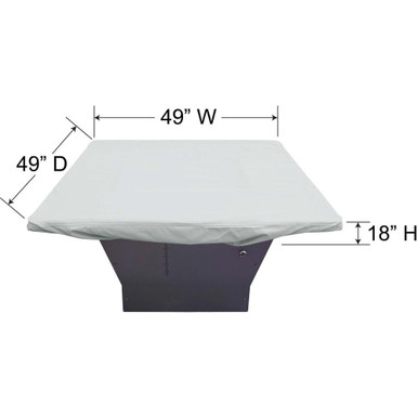 Fits 42-48 Inch Square Fire Pit-Table-Ottoman Cover by Treasure Garden - PFC820