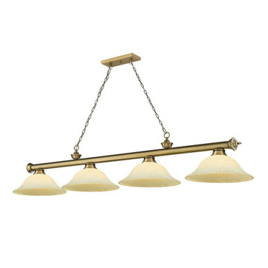 Cordon 4 Light Billiard 14 x 14 Inch by Z-Lite 2306-4RB-GM16