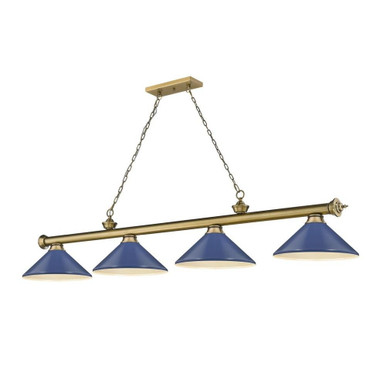 Cordon 4 Light Billiard 14.5 x 14 Inch by Z-Lite 2306-4RB-MNB