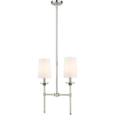 Emily 2 Light Chandelier 24 x 5.5 Inch by Z-Lite - 3033-2L-PN