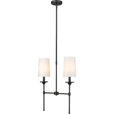 Emily 2 Light Chandelier 24 x 5.5 Inches by Z-Lite - 3033-2L-MB