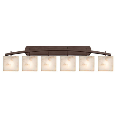 Alabaster Rocks Archway 6 Light Vanity Light 56 Inch Wide by Justice Design - ALR-8596-55