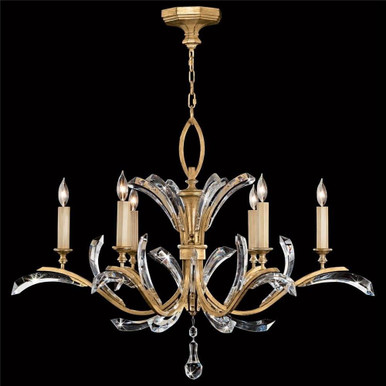 Beveled Arcs 6 Light Round Chandelier by Fine Art - 761240ST