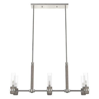 River Mill 6 Light Modern Linear Chandelier by Hunter - RM6_194_CH16