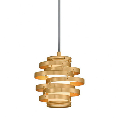 Vertigo 9.25 Inch 12W 1 Led Mini Pendant by Corbett - 225-41-GL
