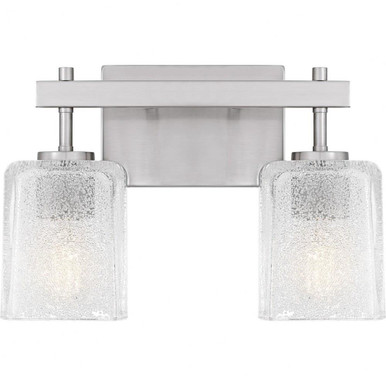 Brenthouse 2 Light Bath Vanity 9.25 Inch Tall and 13.5 Inch Wide by Quoizel - BTH8613