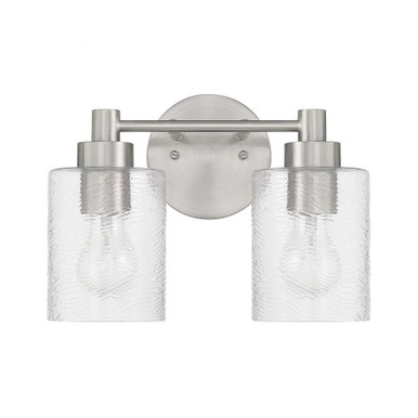 Lyndsey 2 Light Bath Vanity 9 Inch Tall and 12.38 Inch Wide by Craftmade - 60202