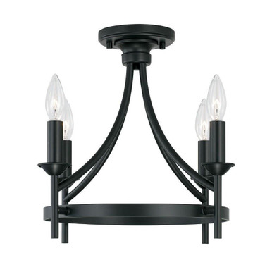Peyton 4 Light 16 Inch Wide Semi Flush Mount by Capital - 242041MB