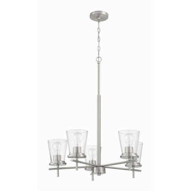Connell 5 Light Chandelier 27.75 Inch Tall and 25 Inch Wide by Craftmade - 60425