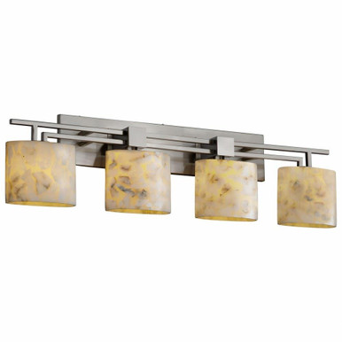 Alabaster Rocks Aero 4 Light Vanity Light 36.5 Inch Wide by Justice Design - ALR-8704-30
