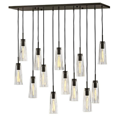 Cosette 12W 13 LED Medium Linear Chandelier 46 Inch Wide by Fredrick Ramond - FR31105