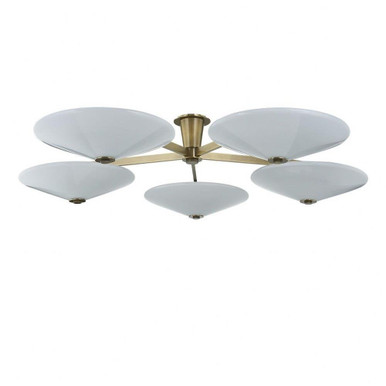 Cologne 100W 5 LED Flush Mount 11.75 Inch Tall and 60 Inch Wide by Corbett - 521-60-VB