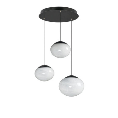 Nimbus 7W 3 LED Pendant 8 Inch Tall and 20.5 Inch Wide by ET2 - E11523-113BK