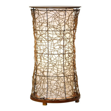 Free Port Wired Round Side Table with Light Bulb In Base by Stylecraft - SF1893SLDS