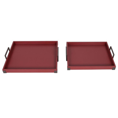 Perry Tray (Set of 2) 3.54 Inch Tall and 17.91 Inch Wide by Stylecraft - NWA721230DS